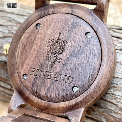 aasfND Reise Walnut & Gold  クルミ 木製腕時計 40mm